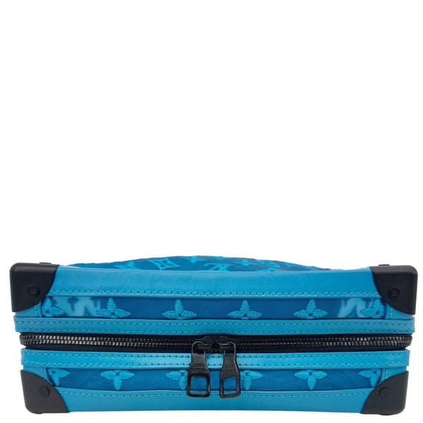 LOUIS VUITTON Soft Trunk Monogram Mesh Crossbody Bag Turquoise