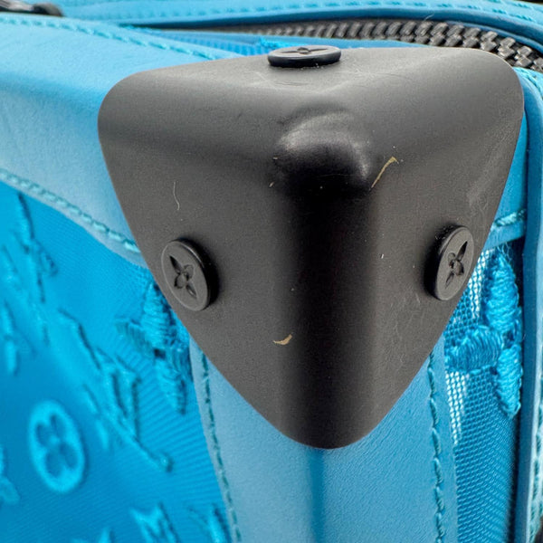 LOUIS VUITTON Soft Trunk Monogram Mesh Crossbody Bag Turquoise