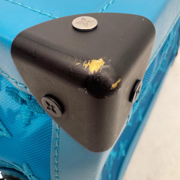 LOUIS VUITTON Soft Trunk Monogram Mesh Crossbody Bag Turquoise