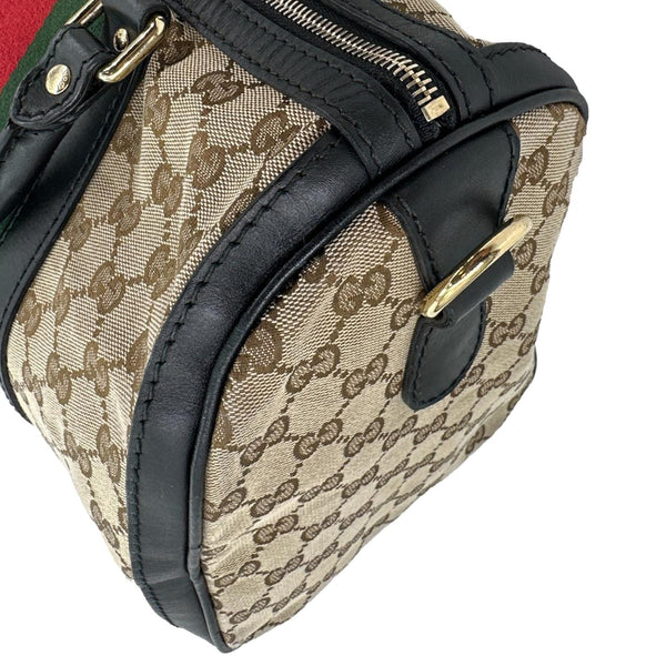 GUCCI Vintage Web Original GG Boston Satchel Bag Beige 247205