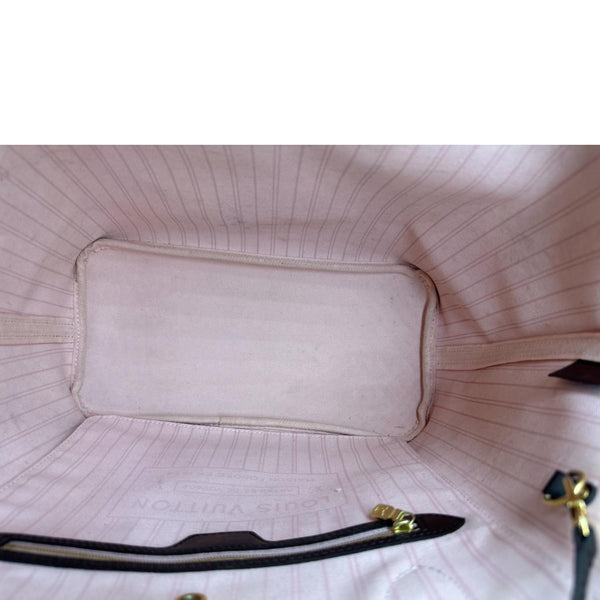 LOUIS VUITTON Neverfull MM Damier Ebene Tote Bag Brown