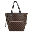LOUIS VUITTON Neverfull MM Damier Ebene Tote Bag Brown