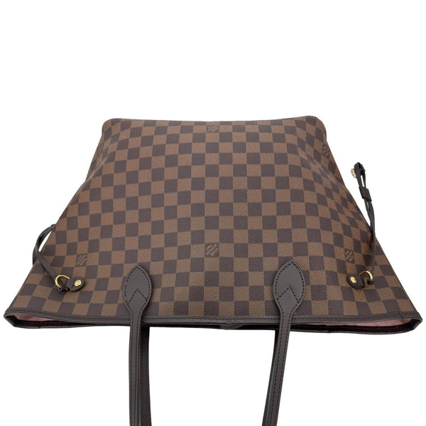 LOUIS VUITTON Neverfull MM Damier Ebene Tote Bag Brown