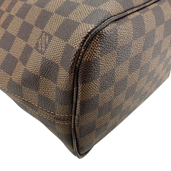 LOUIS VUITTON Neverfull MM Damier Ebene Tote Bag Brown