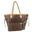LOUIS VUITTON Neverfull MM Monogram Canvas Tote Bag Brown