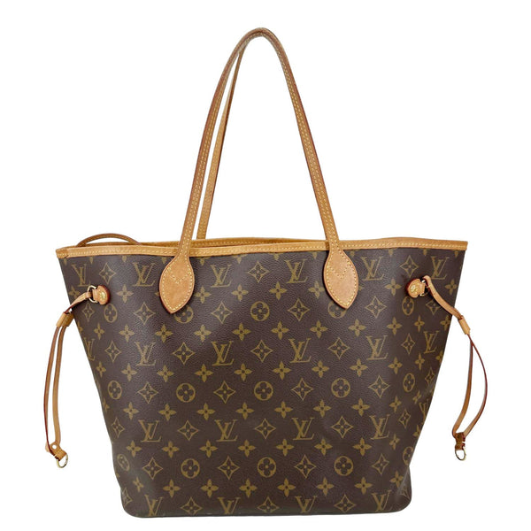 LOUIS VUITTON Neverfull MM Monogram Canvas Tote Bag Brown