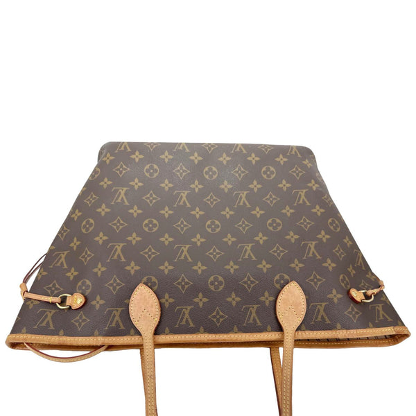 LOUIS VUITTON Neverfull MM Monogram Canvas Tote Bag Brown
