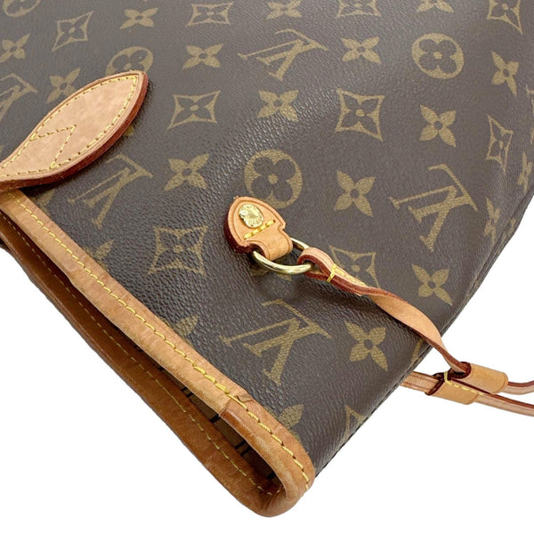 LOUIS VUITTON Neverfull MM Monogram Canvas Tote Bag Brown