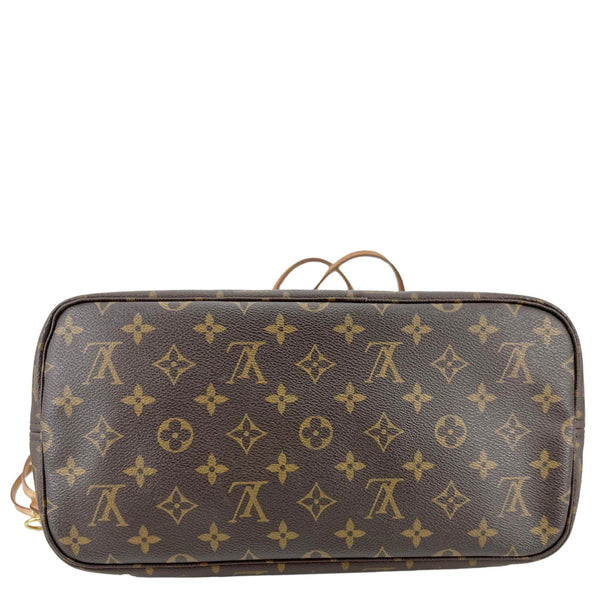 LOUIS VUITTON Neverfull MM Monogram Canvas Tote Bag Brown