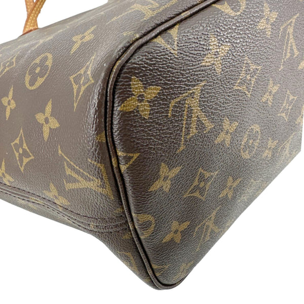 LOUIS VUITTON Neverfull MM Monogram Canvas Tote Bag Brown
