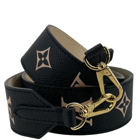 LOUIS VUITTON Bandoulière Monogram Empreinte Leather Shoulder Strap Bicolor