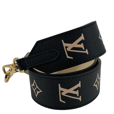 LOUIS VUITTON Bandoulière Monogram Empreinte Leather Shoulder Strap Bicolor
