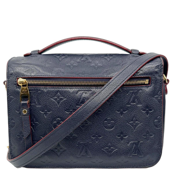 LOUIS VUITTON Metis Pochette Empreinte Leather Crossbody Bag Navy Blue
