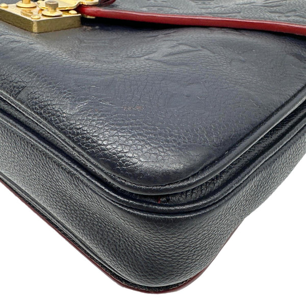 LOUIS VUITTON Metis Pochette Empreinte Leather Crossbody Bag Navy Blue