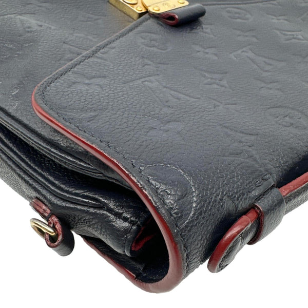 LOUIS VUITTON Metis Pochette Empreinte Leather Crossbody Bag Navy Blue