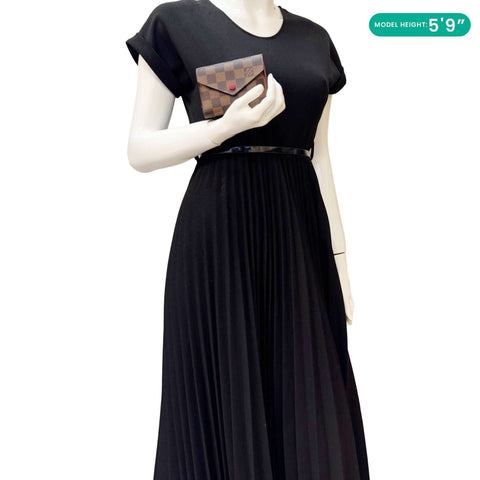 LOUIS VUITTON Victorine Damier Ebene Wallet Brown