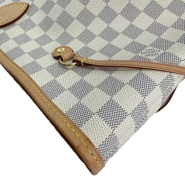 LOUIS VUITTON Neverfull GM Damier Azur Tote Shoulder Bag Rose Ballerine