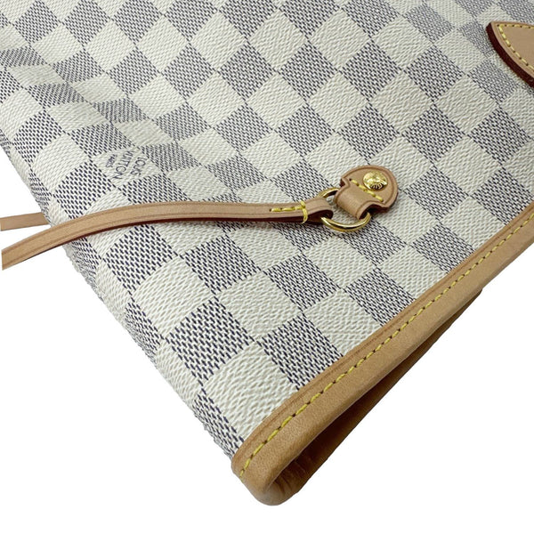 LOUIS VUITTON Neverfull GM Damier Azur Tote Shoulder Bag Rose Ballerine