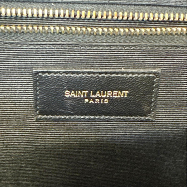 YVES SAINT LAURENT Envelope Flap Chevron Grain De Poudre Chain Shoulder Bag Red