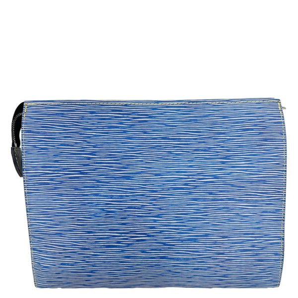 LOUIS VUITTON Toilette Poche Epi Leather Pouch Blue