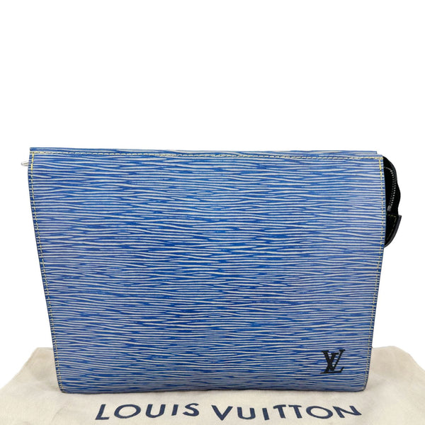 LOUIS VUITTON Toilette Poche Epi Leather Pouch Blue