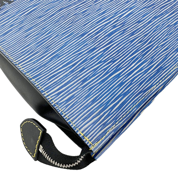 LOUIS VUITTON Toilette Poche Epi Leather Pouch Blue