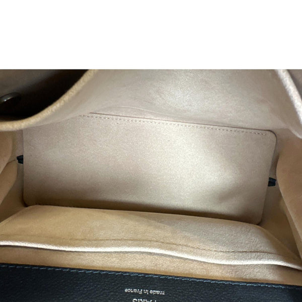 LOUIS VUITTON Lockme Ever BB pebbled Leather Shoulder Bag Black