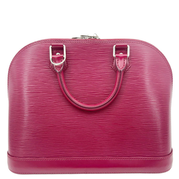 LOUIS VUITTON Alma PM Epi Leather Satchel Crossbody Bag Red