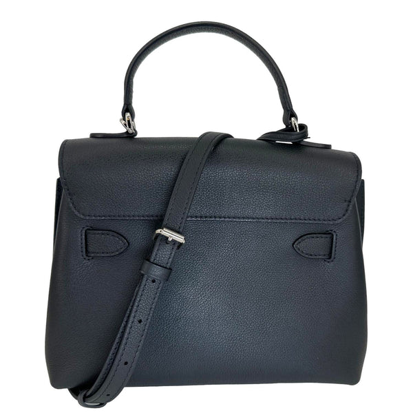LOUIS VUITTON Lockme Ever BB pebbled Leather Shoulder Bag Black