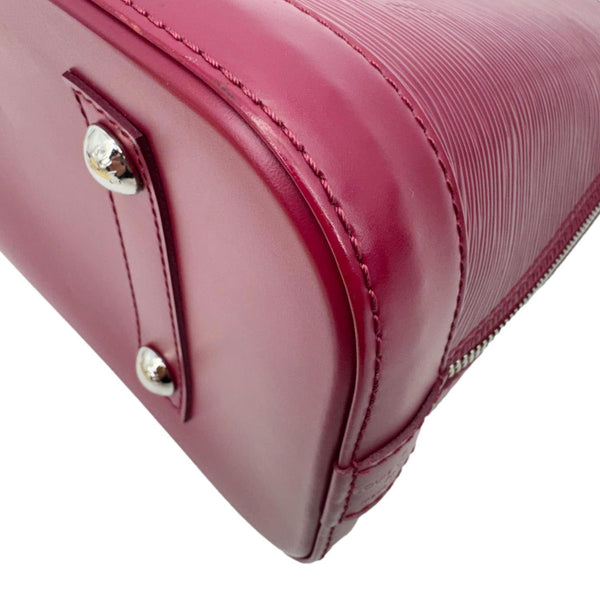 LOUIS VUITTON Alma PM Epi Leather Satchel Crossbody Bag Red