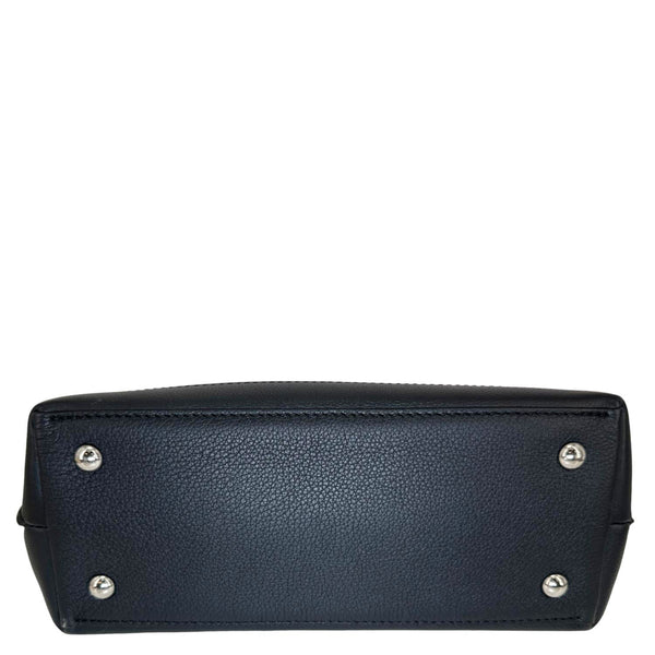 LOUIS VUITTON Lockme Ever BB pebbled Leather Shoulder Bag Black