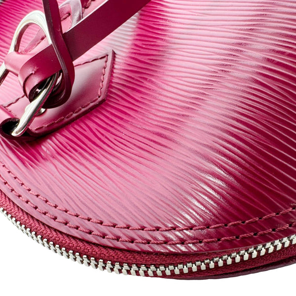 LOUIS VUITTON Alma PM Epi Leather Satchel Crossbody Bag Red