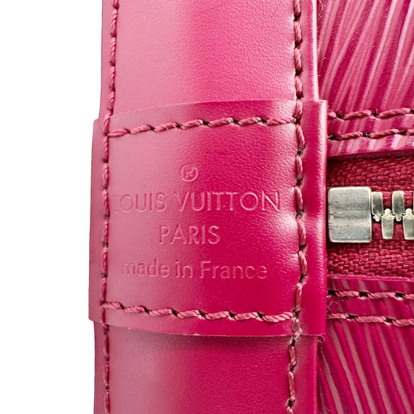 LOUIS VUITTON Alma PM Epi Leather Satchel Crossbody Bag Red