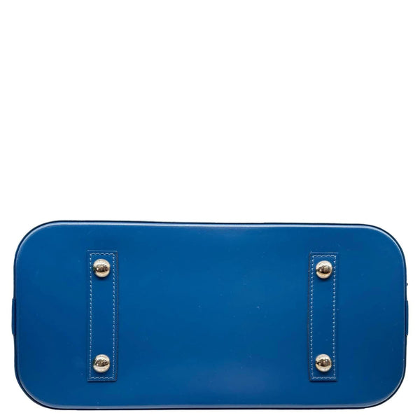 LOUIS VUITTON Alma  PM Epi Leather Satchel Crossbody Bag Blue