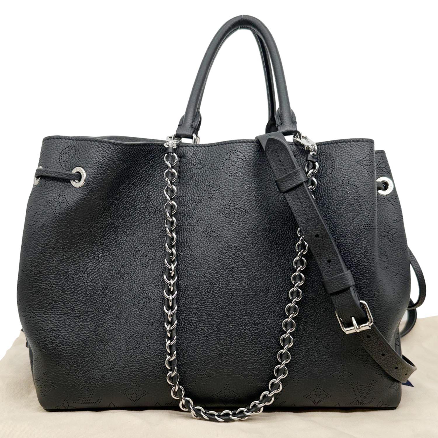 LOUIS VUITTON Bella Mahina Perforated Calf Leather Tote Shoulder Bag B