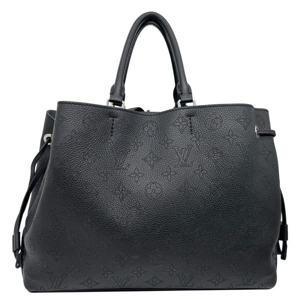 LOUIS VUITTON Bella Mahina Perforated Calf Leather Tote Shoulder Bag Black