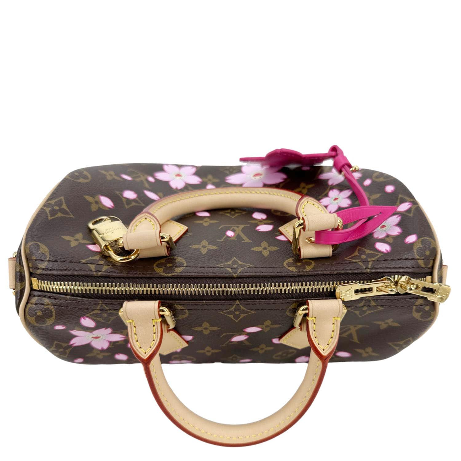 LOUIS VUITTON x TM Speedy 25 Bandouliere Blossom Monogram Canvas Shoul