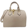 LOUIS VUITTON Speedy Bandouliere 25 Monogram Empreinte Shoulder Bag Beige