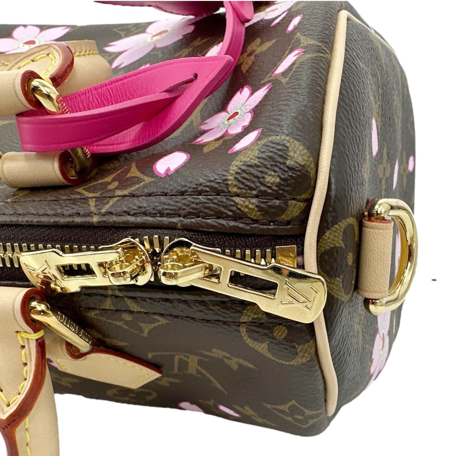 LOUIS VUITTON x TM Speedy 25 Bandouliere Blossom Monogram Canvas Shoul