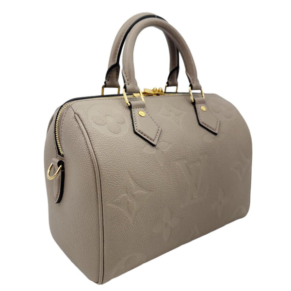 LOUIS VUITTON Speedy Bandouliere 25 Monogram Empreinte Shoulder Bag Beige