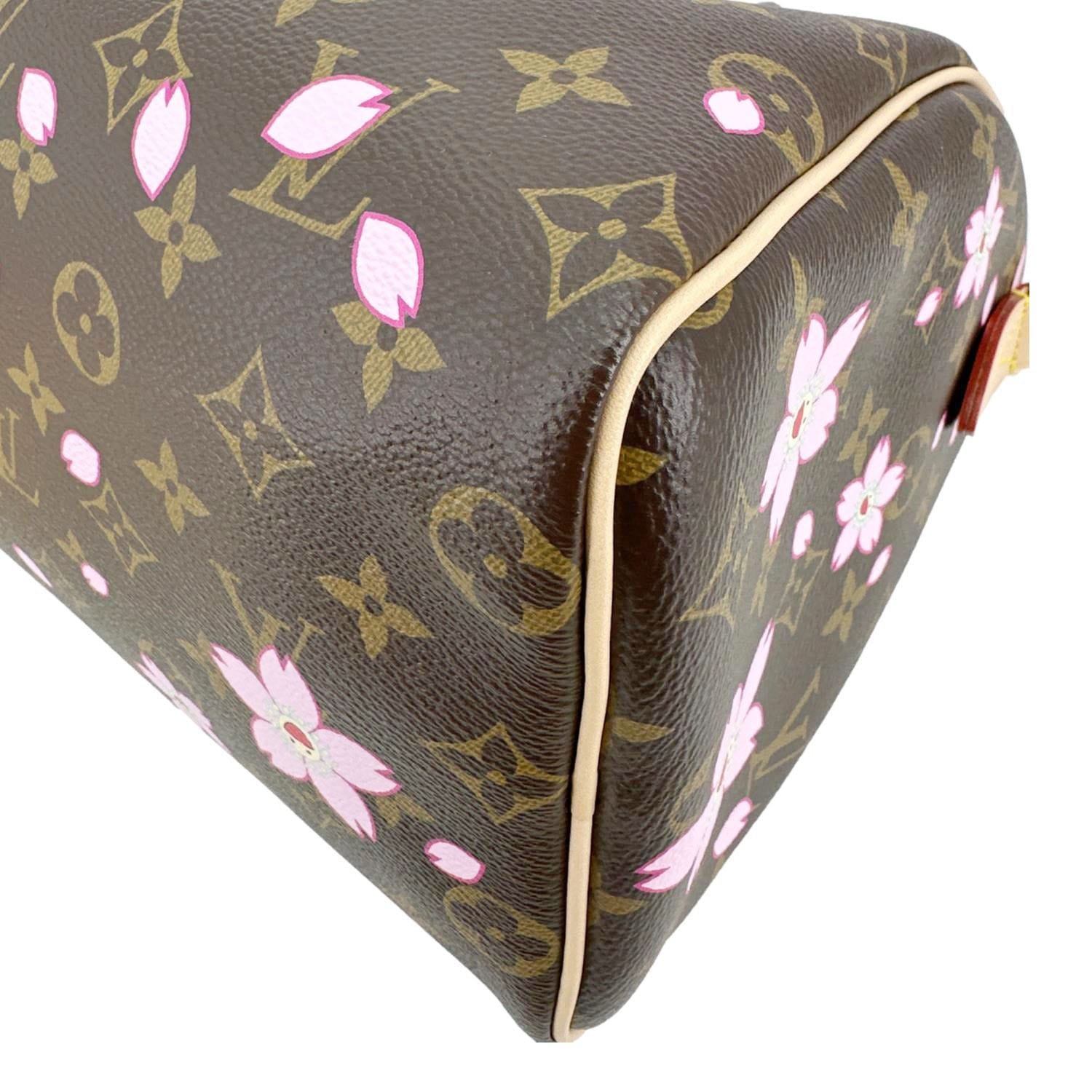 LOUIS VUITTON x TM Speedy 25 Bandouliere Blossom Monogram Canvas Shoul