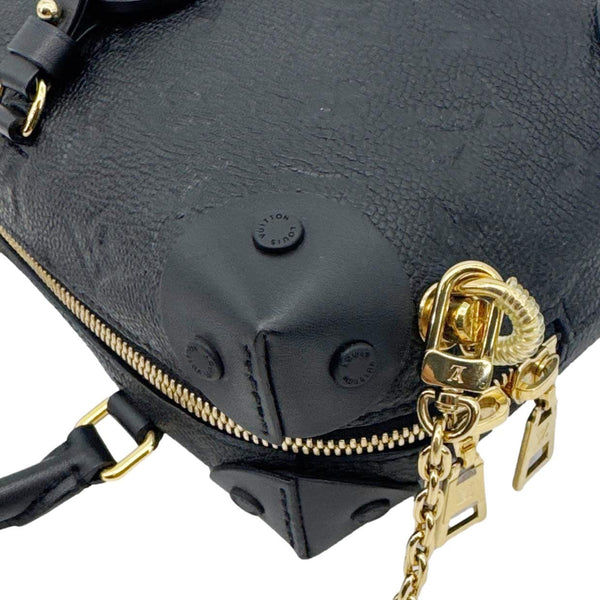 LOUIS VUITTON Petite Malle Souple Monogram Empreinte Shoulder Bag Black
