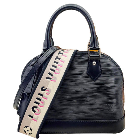 LOUIS VUITTON Alma BB Jacquard Epi Leather Crossbody Bag Black
