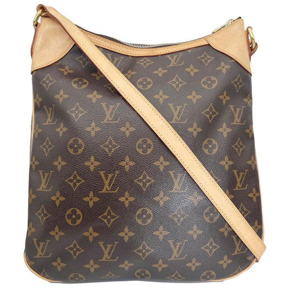 LOUIS VUITTON Odeon MM Monogram Canvas Shoulder Bag Brown