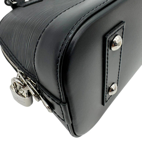LOUIS VUITTON Alma BB Jacquard Epi Leather Crossbody Bag Black