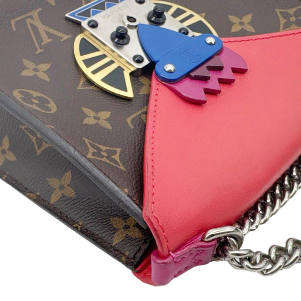 LOUIS VUITTON Tribal Mask PM Monogram Canvas Chain Pochette Crossbody Bag Multicolor