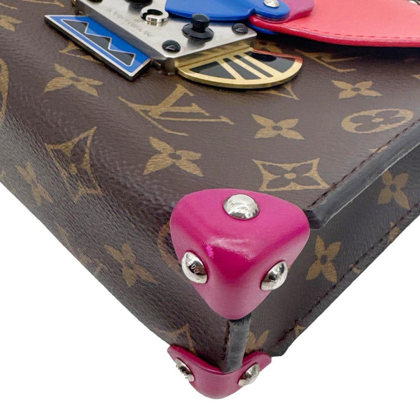 LOUIS VUITTON Tribal Mask PM Monogram Canvas Chain Pochette Crossbody Bag Multicolor