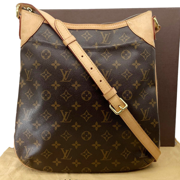LOUIS VUITTON Odeon MM Monogram Canvas Shoulder Bag Brown