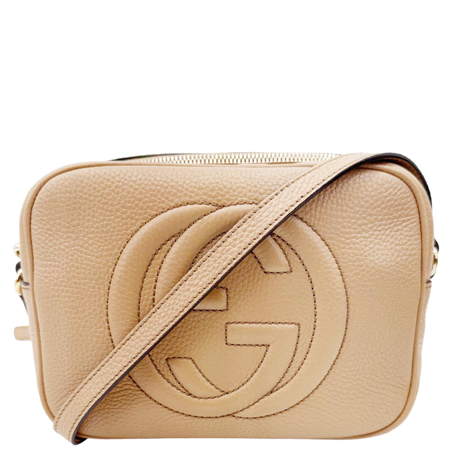 GUCCI SOHOショルダーバッグ　ベージュ GUCCI SOHO Interlocking G Leather Chain Shoulder Bag Beige | eBay