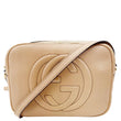 GUCCI Soho Disco Leather Camera Crossbody Bag Beige 308864